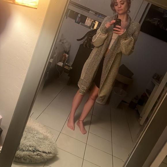 Waffle Duster Cardigan - Picture 2 of 3